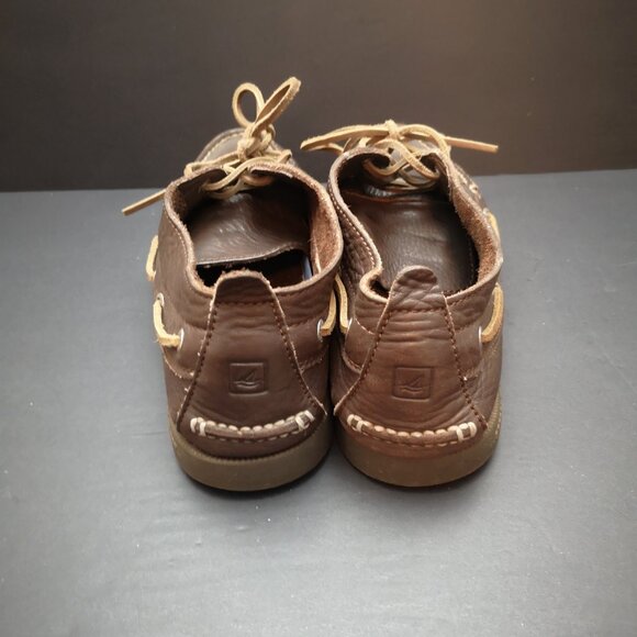 Sperry Top Sider Size 9M Dark Brown Leather Non Marking Sole Deck Shoes - Picture 5 of 8